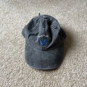 Gray Embroidered love the Earth Cap